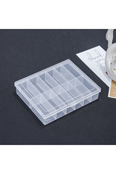 Choice1 Transparent 12 Grids Plastic Nail Art Foils Storage Box Transparent J...