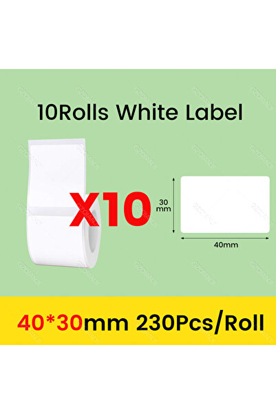 Choice6 10Rolls 40x30mm 3/5/10 Rolls NiiMbot B21 B1 Label Printer Paper Roll ...