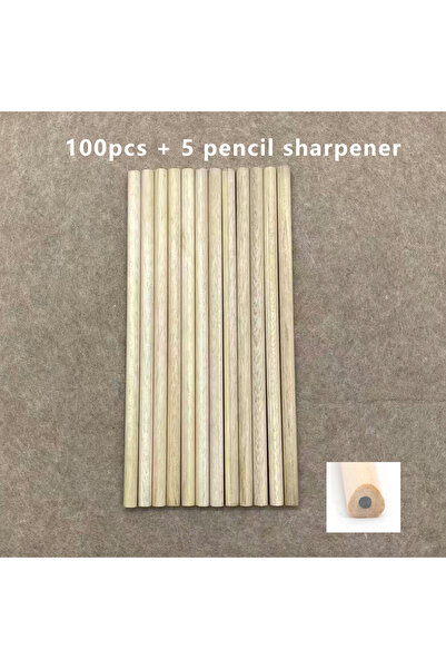 Choice7 100pcs Triangular 100Pcs Wood Pencil HB Non-Toxic Children's Primary ...