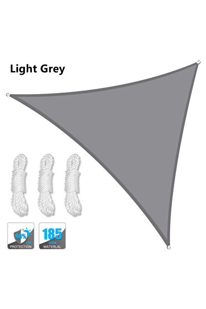 Choice 360x360x360CM LIGHT GRAY 5x5x5/2x2x2M Waterproof Sun Shelter Triangle ...