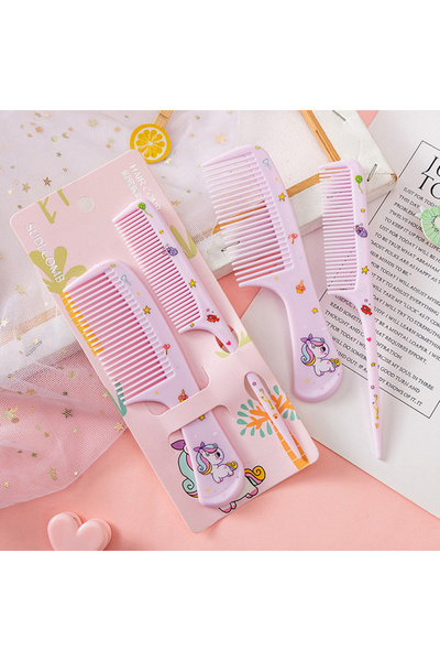 Choice Purple 2Pcs/Set Cute Kids Hairdressing Comb Anti-static Pointed Tail C...