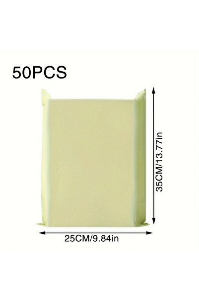 Choice 50PCS-25x35 50 PCS/Set Express Bag Packing Bag Thickened Cream apricot...