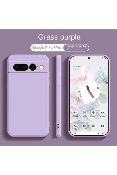Choice68 For Pixel 9A Grass purple Liquid Silicone Soft Solid Color For Googl...