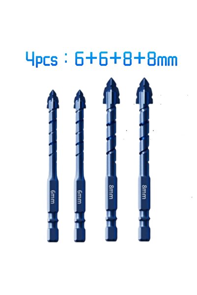 choice2 4pcs 6 6 8 8mm 7/6/5/1PCS Carbide Drill Bit Set 3-12mm Drill bit set ...