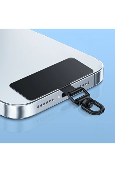 Choice10 Black A 4-1PCS 360° Rotatable Stainless Steel Cellphone Straps Tethe...