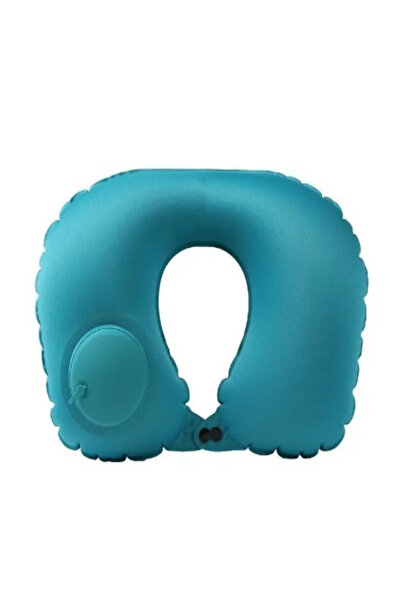 Choice Blue(pressing) Press on Inflatable Pillow to Relax Neck Travel U-shape...
