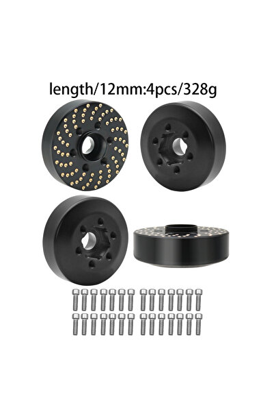 Choice F 4pcs 12MM Brass Wheel Hex Hub Adapter for 1.9 2.2 Beadlock Wheel Rim...