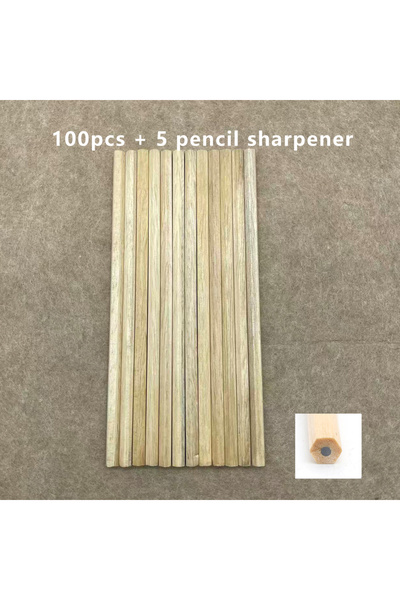 Choice10 100pcs Hexagonal 100Pcs Wood Pencil HB Non-Toxic Children's Primary ...