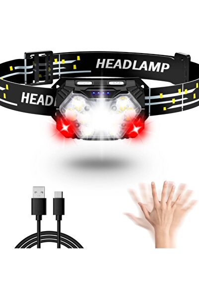 Choice 1 Pack Ultra Bright LED Headlight with Red Light Usb Rechargeable Head...