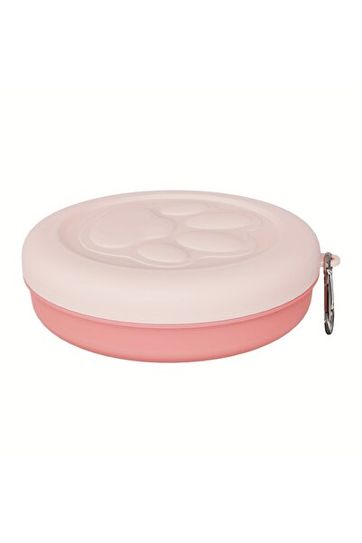 Choice Light Pink 1pc Pet Travel Bowl Pet Outdoor Portable Dog Food Bowl Snac...