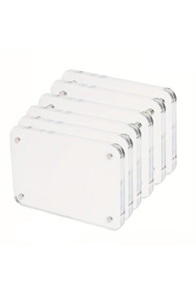 Choice 6Pack Acrylic Refrigerator Magnetic Frame, Clear Reversible Refrigerat...
