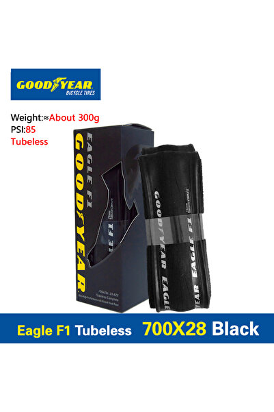 Choice Foldable F1-700x28C-Black-TLR Goodyear 700x28c Tire/700x32c Tubeless T...