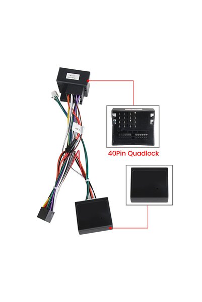 Choice1 XCB-40PIN 40pin Quadlock Cable Adapter Canbus Box Car Android 16 Pin ...