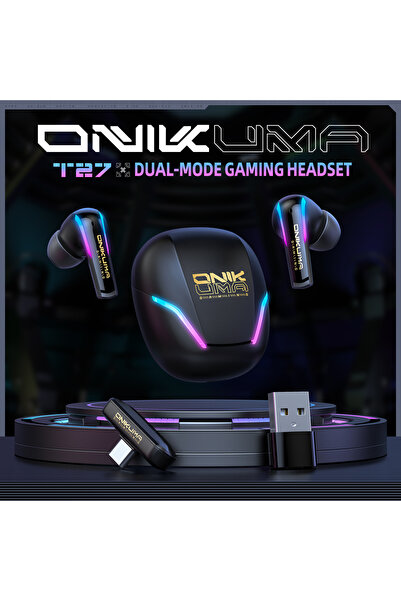 Choice Black ONIKUMA T27 dual-mode cool RGB gaming headphones with high-defin...