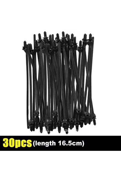 choice2 30pcs Auto Nylon Wire Harness Fixing Cable Tie Push Mount Zip Strap S...