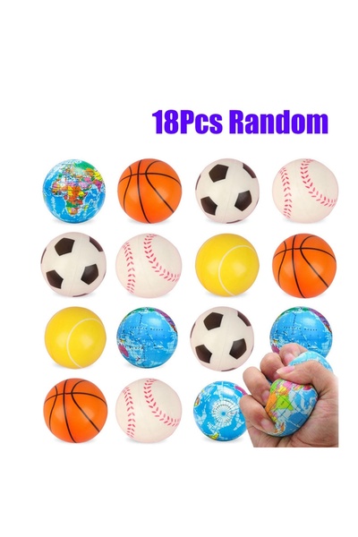 Choice 18pcs Random 5/18PCS Globe Squeeze Balls 2.3 Inch World Earth Baseball...