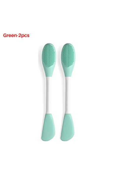 Choice11 Green-2pcs 8/4/2pcs Silicone Face Mask Brush 2 in 1 Double-Head Manu...