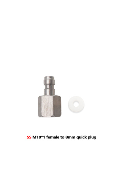 Choice15 M10 Nipple SS HPA GAS Foster Quick Disconnect AIR CO2 QC02 M10 NPT B...