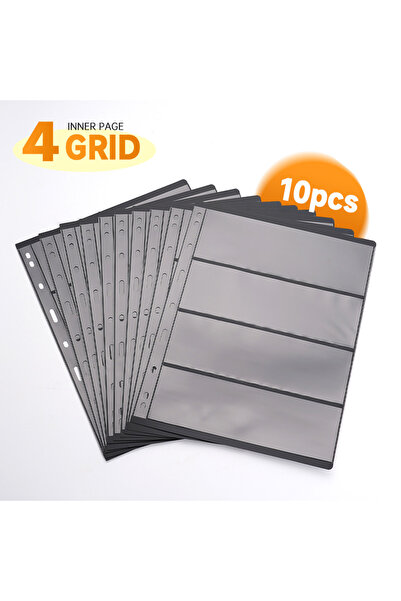 Choice5 4 line 9-hole Stamp Collection Black Background Double-sided Collecti...