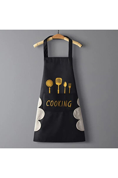 choice2 black Household Waterproof Oilproof Apron Can Wipe Hands Cooking Baki...