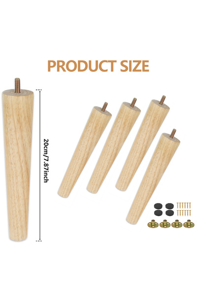 Choice A-20CM-4PCS 4Pcs Furniture Leg Wooden Replacement Furniture Feet 8/15/...