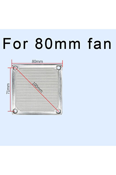 choice2 for 80mm fan Anti Rust Aluminum Dust Mesh Cover for Axial Flow Fan Co...