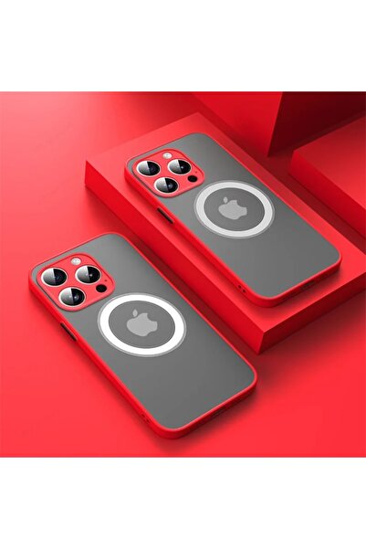Choice iPhone 14 Plus Red Luxury Armor Matte For Magsafe Magnetic Wireless Ch...