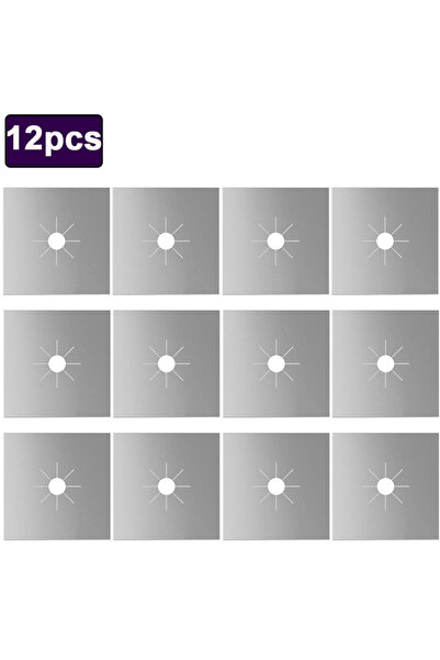 Choice5 Sliver-12pcs Gas Stove Protector Pad Cooker Lid Liner Cleaning Pad Fo...