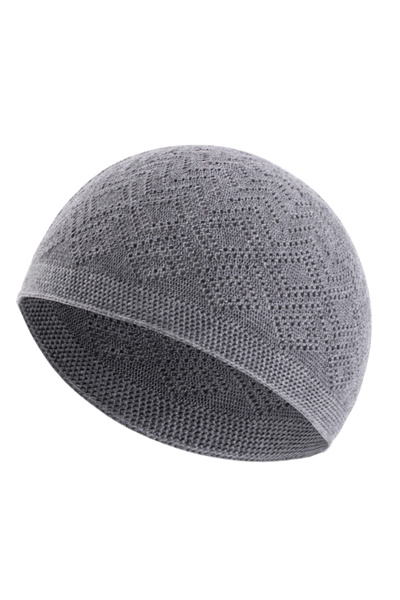 Choice One Size GRAY Knitted Muslim Men Prayer Hats Unisex Beanies Cap Warm I...