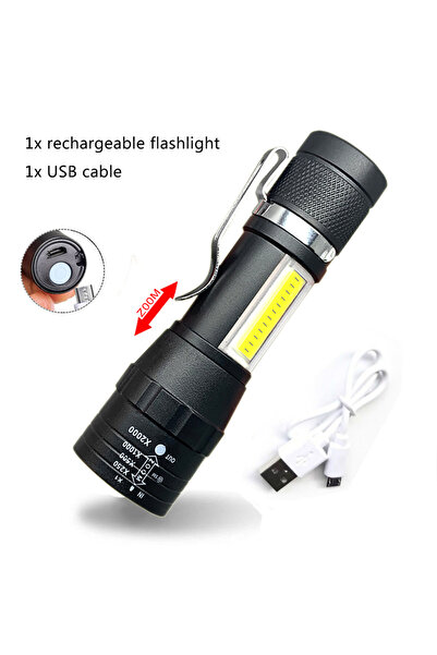 XIWANGFIRE ZOOM C Packing Portable Rechargeable Zoom LED Flashlight XP-G Q5 M...