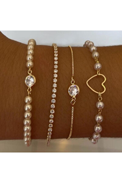 Choice AYA 4Pcs Fashion Minimalist Zircon Bracelet Sets for Women Vintage Ele...
