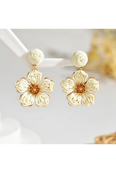 Choice White Bohemia Summer Elegant Raffia Flower for Women Girls Multi-color...