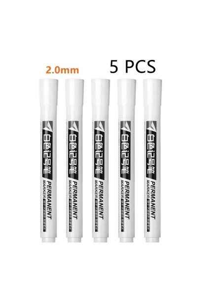 Choice 5pcs 1/3/5pcs White Marker Paint Pens Waterproof Permanent Marker Pen ...