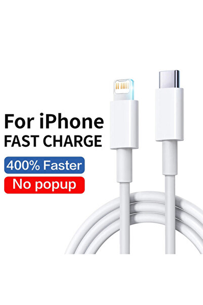 Choice كابل شحن سريع أبيض بطول 1 متر بقوة 20 واط لهواتف آيفون 13 و12 و11 و14 ...