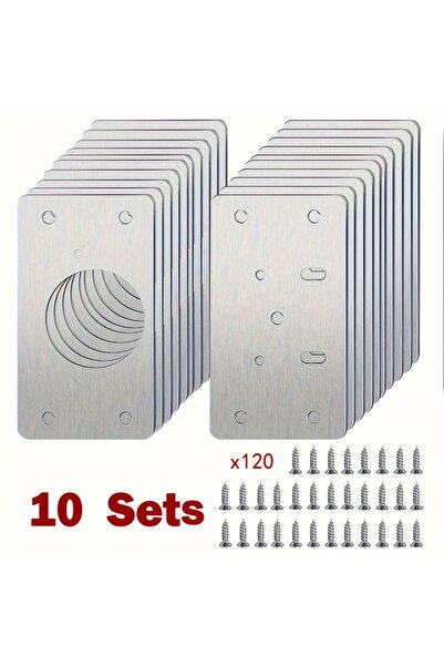 Choice 10Pcs-(5Pairs) 2/4/10 Pieces Cabinet Hinge Repair Plate Kit for Home K...