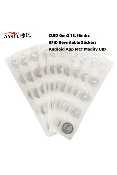 Choice3 50pcs Wet CUID 5YOA 10/50Pcs 25MM 13.56mhz UID Changeable S50 1K Stic...