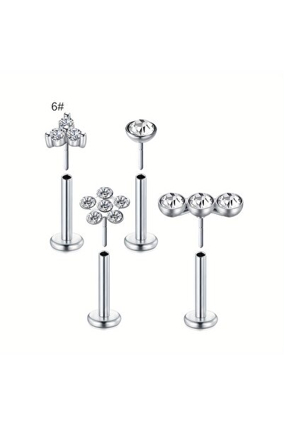 Choice مجوهرات ثقب الشفاه والأنف: باربل مستقيم 20G 0.8x6mm، لابريت، 6 قطع، ست...