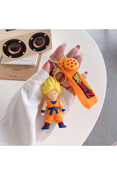 Choice Bandai Wukong yellow hair Dragon Ball Keychains with Cool Saiyan Desig...