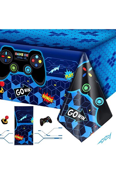 Choice 1pc Game Tablecloth Video Game Table Cover Video Game Birthday Decorat...