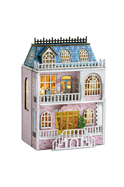 Choice D-018 Diy Mini Wooden Dollhouse With Furniture Light Doll House Casa A...
