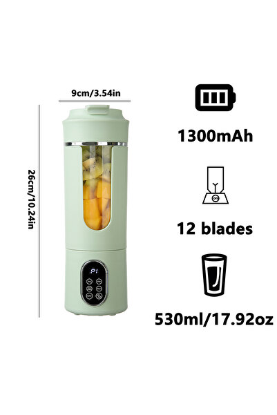 choice2 Green 7.4V New 530ml Portable Juicer Wireless USB Charging Mini Juice...