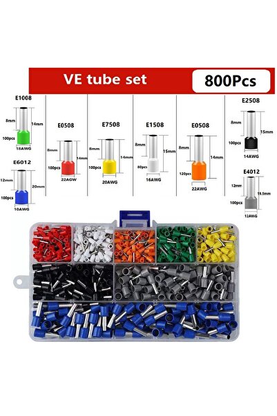 Choice7 VE800PCS 200-2000 pcs Durable Wire Connect Insulated Connector Crimp ...