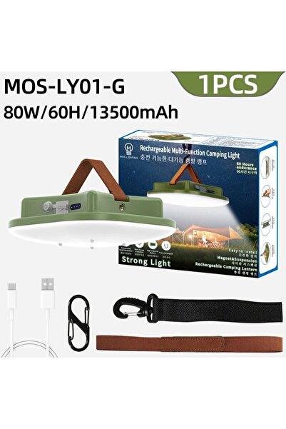 Choice MOS-LY01 Green 1PCS Rechargeable Camping Light Outdoor Tent Light Magn...