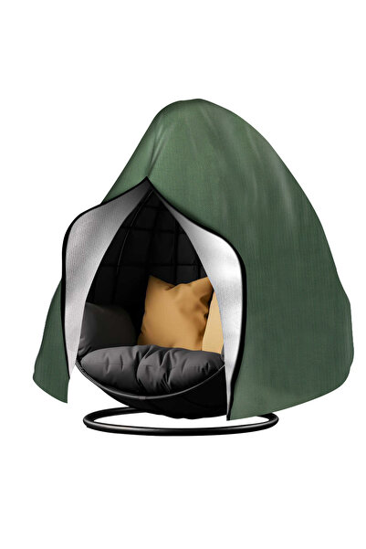 Choice 115X190CM Green Waterproof Patio Hanging Egg Chair Cover Windproof Swi...