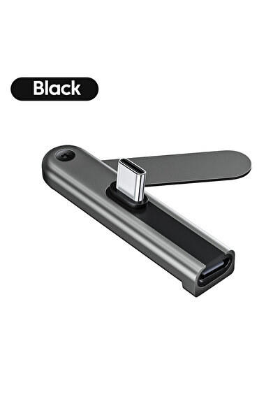 Choice black 360° Rotating 240W USB C to USB C Bracket Adapter Type C Fast Su...