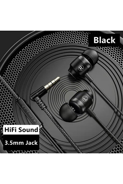 Choice Black 3.5mm Metal Magnetic Wired Earphones 3.5mm L/TYPE-C Jack HIFI St...