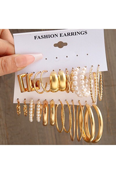 choice2 AYA24Pcs Fashion Geometric Gold Color Earring Set for Women Vintage M...