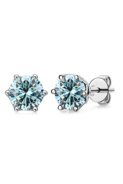 Choice 0.5 CT X 2 Blue JoyceJelly 1/2/4CT VVS D Color Moissanite Russian Cut ...