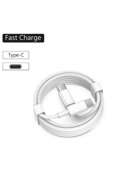 Choice كابل شحن سريع 60 واط PD بطول 1 متر، قطعة واحدة أبيض من النوع C إلى الن...