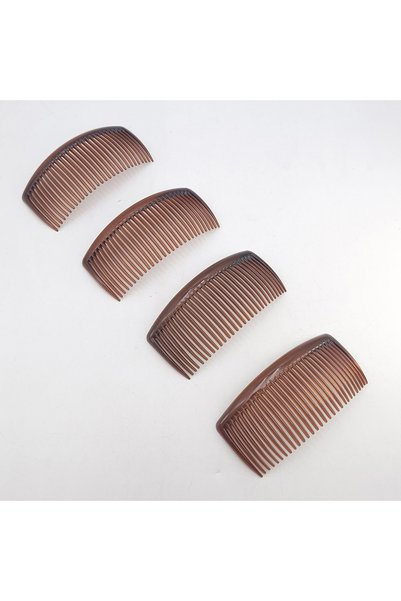 Choice 4 PCS DARK COFFEE 1/4/8/16 PCS 29 Teeth Plastic Hair Side Comb Simple ...